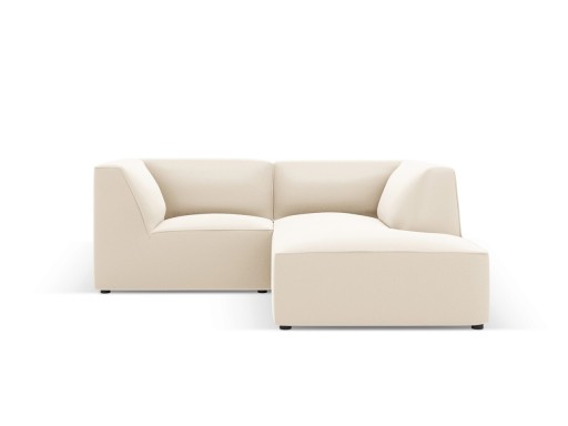 Coltar dreapta 3 locuri, Ruby, Micadoni Home, BL, 186x180x69 cm, piele ecologica, bej deschis