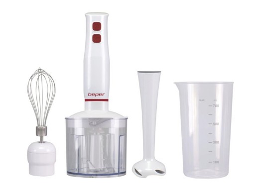 Set blender 4 in 1 Beper, 400 W, 6.5x6.5x36 cm, ABS/inox, multicolor