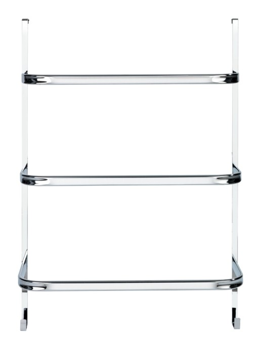 Suport suspendabil pentru prosoape, Wenko, Iripinia, 54.5 x 77.5 x 21.5 cm, inox, argintiu