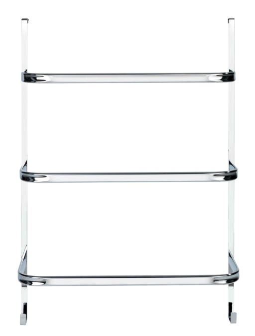 Suport suspendabil pentru prosoape, Wenko, Iripinia, 54.5 x 77.5 x 21.5 cm, inox, argintiu