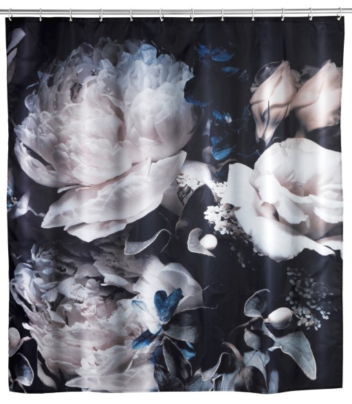 Perdea de dus anti-mucegai, Wenko, Peony, 180 x 200 cm, poliester, multicolor