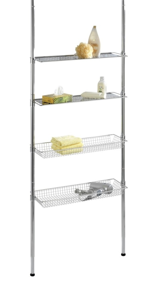 Suport extensibil pentru accesorii, Wenko, Bolsena, 20 x 71 x 65-285 cm, inox