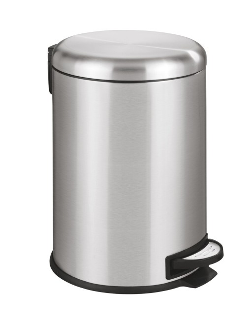 Cos de gunoi cu pedala, Wenko, Leman Easy Close, 20 L, inox