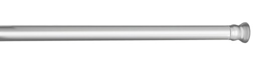 Bara extensibila pentru perdeaua de dus, Wenko, Chrome, 110 - 185 cm, 2 cm Ø, aluminiu, gri