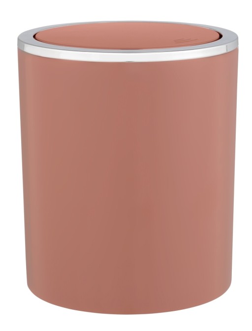 Cos de gunoi cu capac batant, Wenko, Inca, 2 L, 14 x 16.8 x 14 cm, plastic, roz