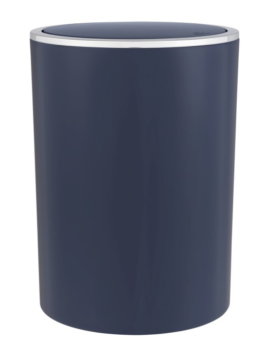 Cos de gunoi cu capac batant, Wenko, Inca, 5 L, 18.5 x 25.5 x 18.5 cm, plastic, bleumarin