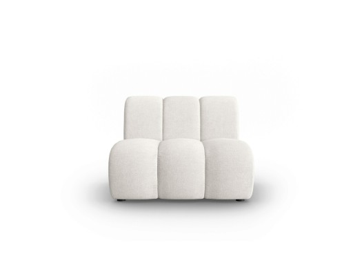 Modul canapea 1 loc fara cotiere, Lupine, Micadoni Home, BL, 90x87x70 cm, poliester chenille, alb
