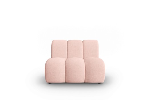Modul canapea 1 loc fara cotiere, Lupine, Micadoni Home, BL, 90x87x70 cm, poliester chenille, roz