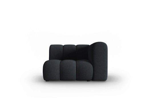 Modul canapea dreapta 1 loc, Lupine, Micadoni Home, BL, 114x87x70 cm, poliester chenille, negru