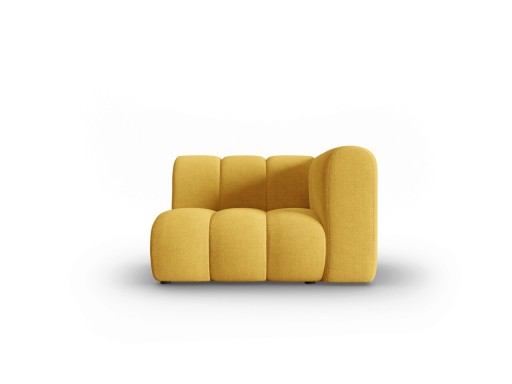 Modul canapea dreapta 1 loc, Lupine, Micadoni Home, BL, 114x87x70 cm, poliester chenille, galben
