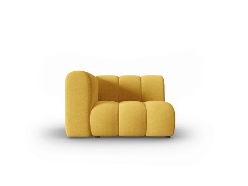 Modul canapea stanga 1 loc, Lupine, Micadoni Home, BL, 114x87x70 cm, poliester chenille, galben