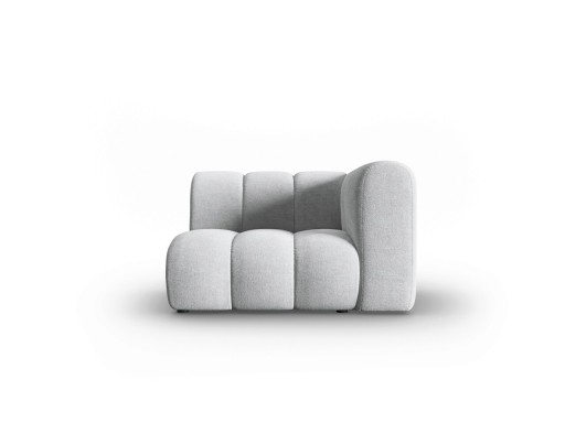 Modul canapea dreapta 1 loc, Lupine, Micadoni Home, BL, 114x87x70 cm, poliester chenille, gri deschis