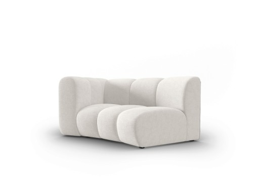 Modul canapea stanga 1.5 locuri, Lupine, Micadoni Home, BL, 171x87x70 cm, poliester chenille, alb
