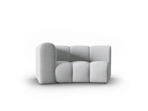 Modul canapea stanga 1.5 locuri, Lupine, Micadoni Home, BL, 171x87x70 cm, poliester chenille, gri deschis