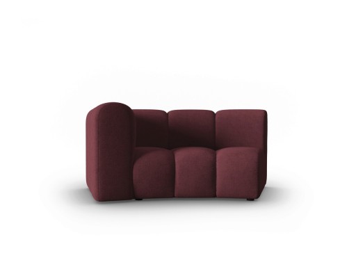 Modul canapea stanga 1.5 locuri, Lupine, Micadoni Home, BL, 171x87x70 cm, poliester chenille, bordo