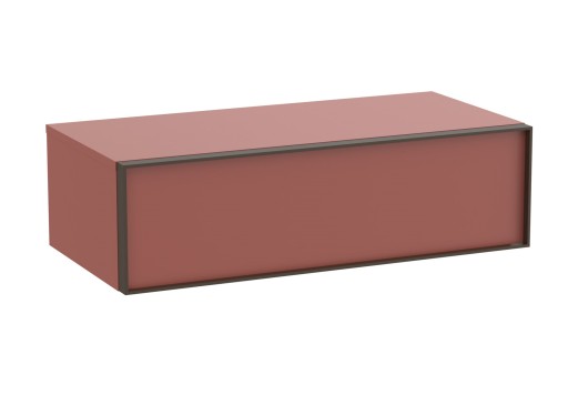 Dulap auxiliar suspendat Roca Inspira cu un sertar 100cm rosu terracota