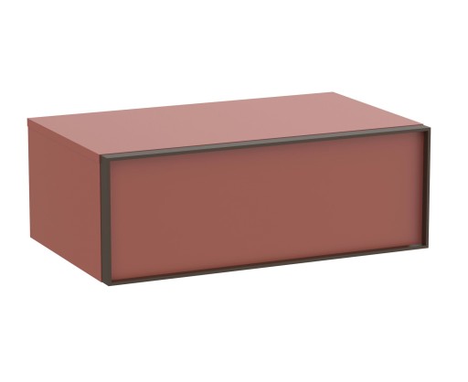 Dulap auxiliar suspendat Roca Inspira cu un sertar 80cm rosu terracota