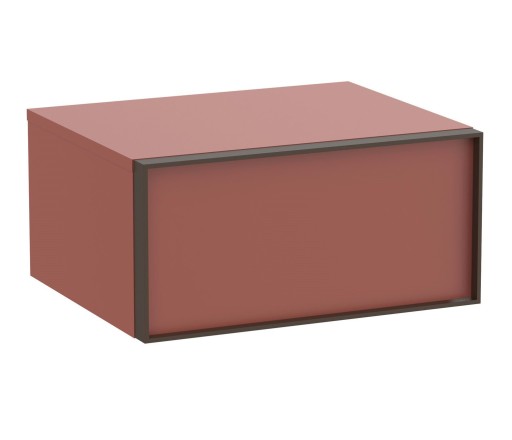Dulap auxiliar suspendat Roca Inspira cu un sertar 60cm rosu terracota