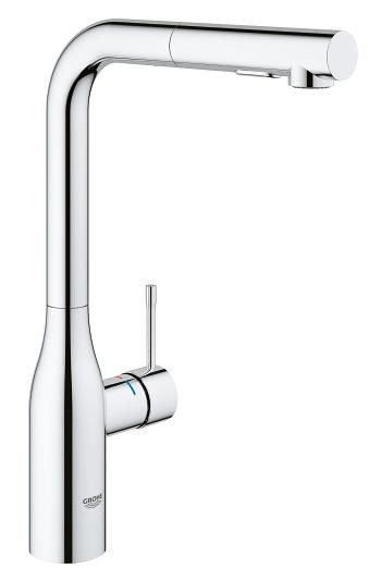 Baterie bucatarie Grohe Essence cu dus extractibil dual spray pipa L crom