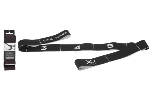 Banda elastica de rezistenta cu 8 manere XQ Max, Multi Loop Heavy, 96 cm, poliester/bumbac, negru
