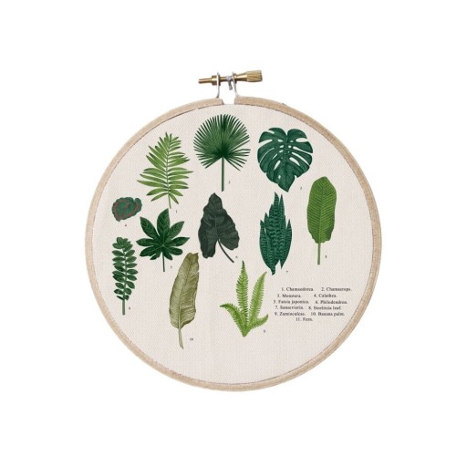 Decorațiune de perete Surdic Stitch Hoop Leafes Index, ⌀ 27 cm