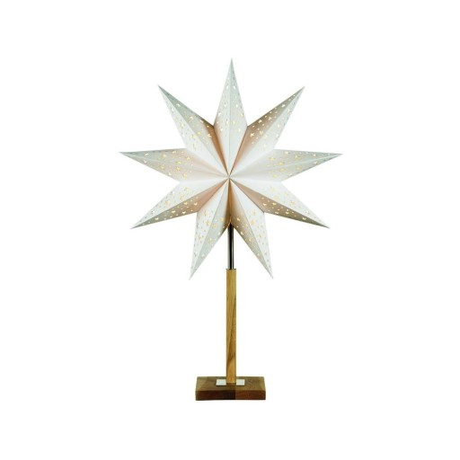 Decorațiune luminoasă albă-maro ø 45 cm cu model de Crăciun Solvalla – Markslöjd