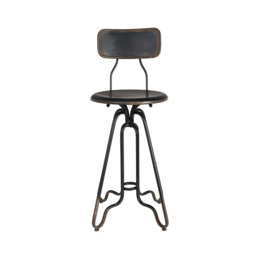Scaun metalic Dutchbone Ovid, înălțime 88 cm, negru