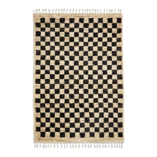 Covor negru/natural 230x150 cm Hemp - Think Rugs