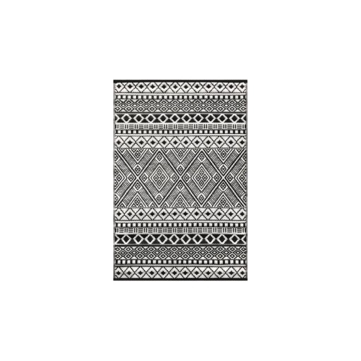 Covor reversibil potrivit și pentru exterior Green Decore Hanna, 120 x 180 cm, negru - alb