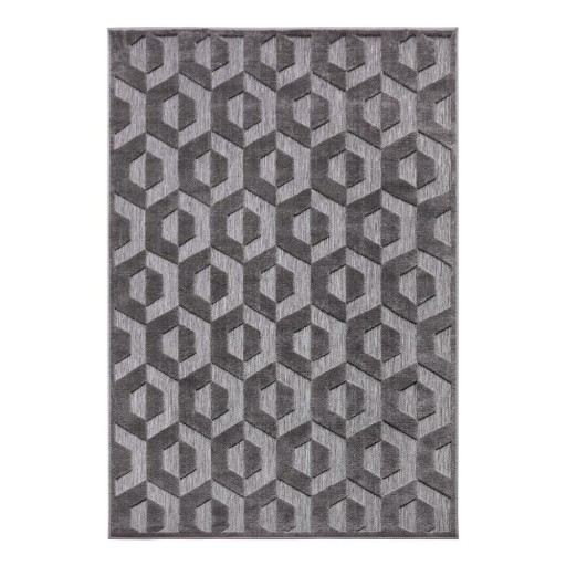 Covor gri antracit 200x285 cm Iconic Hexa – Hanse Home