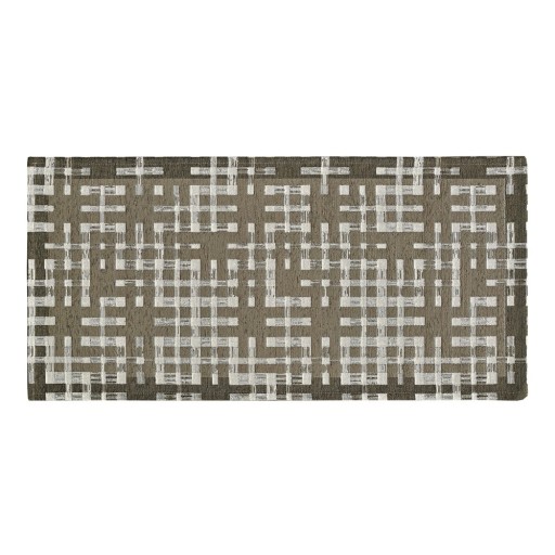 Covor tip traversă maro lavabil 55x190 cm Dama Fango – Floorita