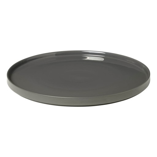 Farfurie din ceramică Blomus Pilar, gri închis închis
