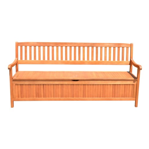 Bancă de grădină cu spațiu de depozitare din lemn de eucalipt Garden, lungime 187 cm Houston - Garden Pleasure