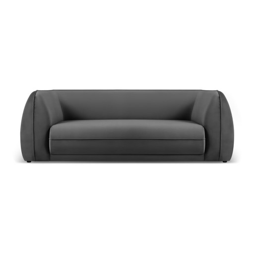 Canapea gri închis cu tapițerie din catifea 225 cm Lando – Micadoni Home