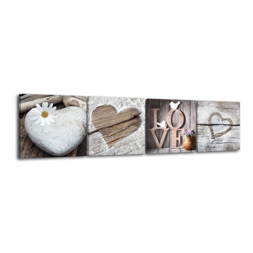 Tablou din mai multe piese Styler Shabby Sepi, 32 x 32 cm