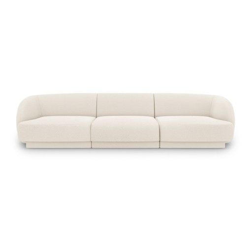 Canapea bej cu tapițerie bouclé 259 cm Miley – Micadoni Home