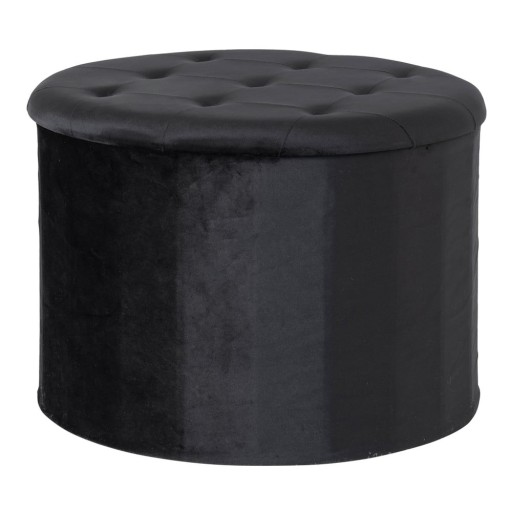 Taburet din catifea neagră Turup - House Nordic