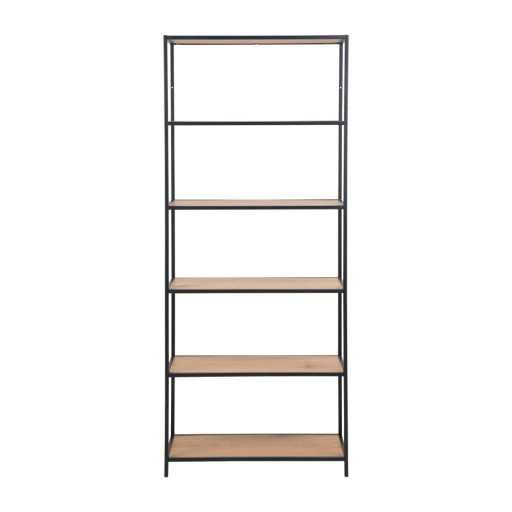 Bibliotecă în decor de stejar sălbatic Actona Seaford, 77 x 185 cm
