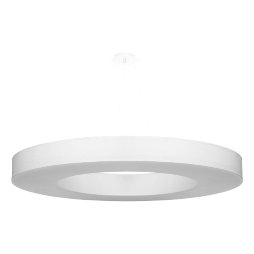 Lustră albă cu abajur textil ø 90 cm Galata Slim – Nice Lamps