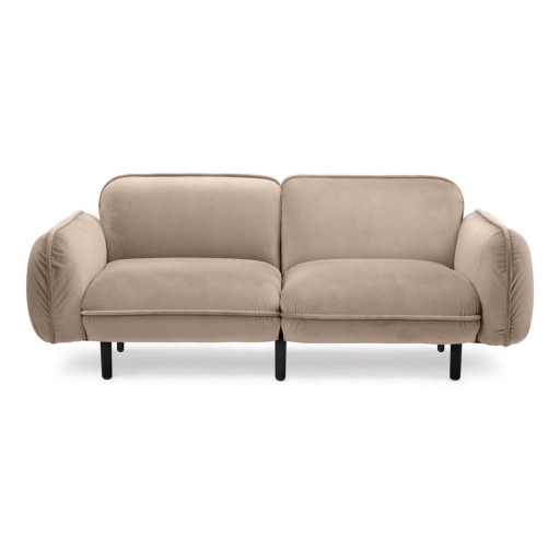 Canapea bej cu tapițerie din catifea 188 cm Bean – EMKO