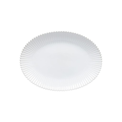 Platou de servire alb din gresie 37x51 cm Pearl – Costa Nova