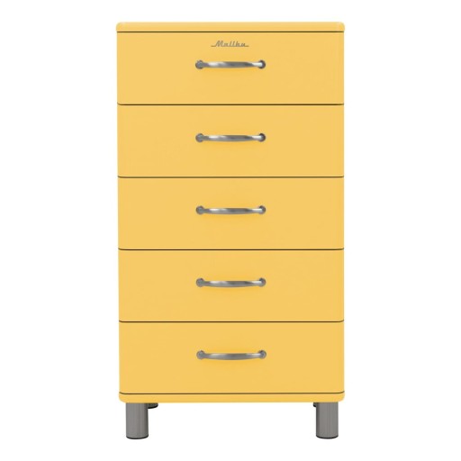 Comodă înaltă galbenă 60x111 cm Malibu - Tenzo