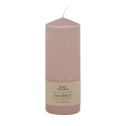 Lumânare Eco candles by Ego dekor Top, durată ardere 50 h, roz pudrat