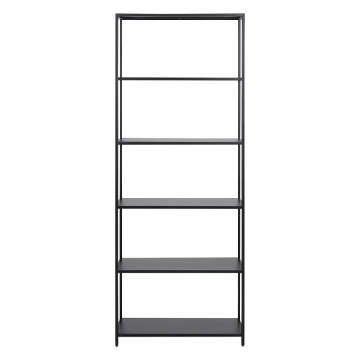 Bibliotecă metalică cu 5 rafturi Actona Newcastle, negru