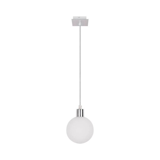 Lustră argintie cu abajur din sticlă ø 12 cm Oden – Candellux Lighting