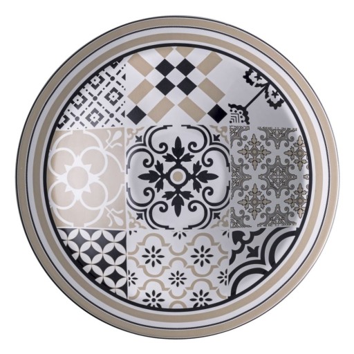 Farfurie adâncă din gresie ceramică Brandani Alhambra II., ø 30 cm