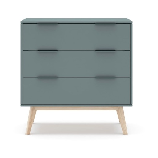 Comodă joasă verde cenușiu 80x83 cm Pisco – Marckeric