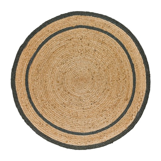 Covor gri-natural rotund ø 90 cm Mahon – Universal