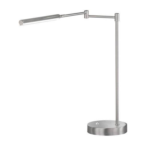 Veioză argintie LED cu abajur din metal (înălțime 49 cm) Nami – Fischer & Honsel