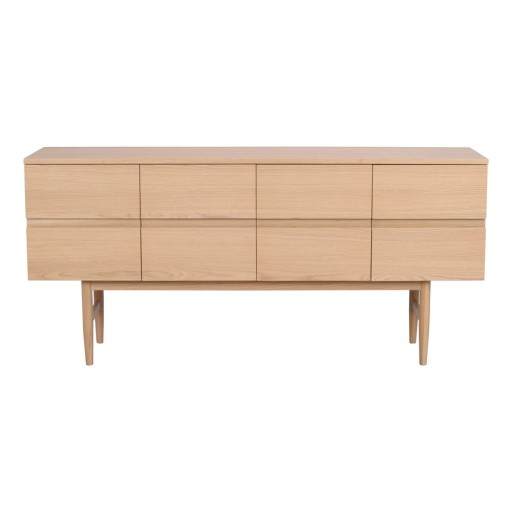 Comodă în culoare naturală joasă din lemn masiv de stejar 160x75 cm Moresby - Rowico